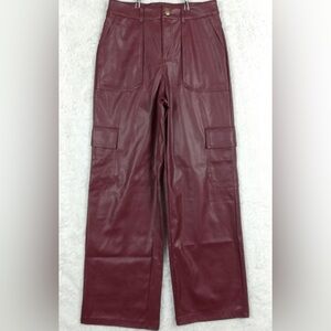 Wild Fable Maroon Faux Leather Pants